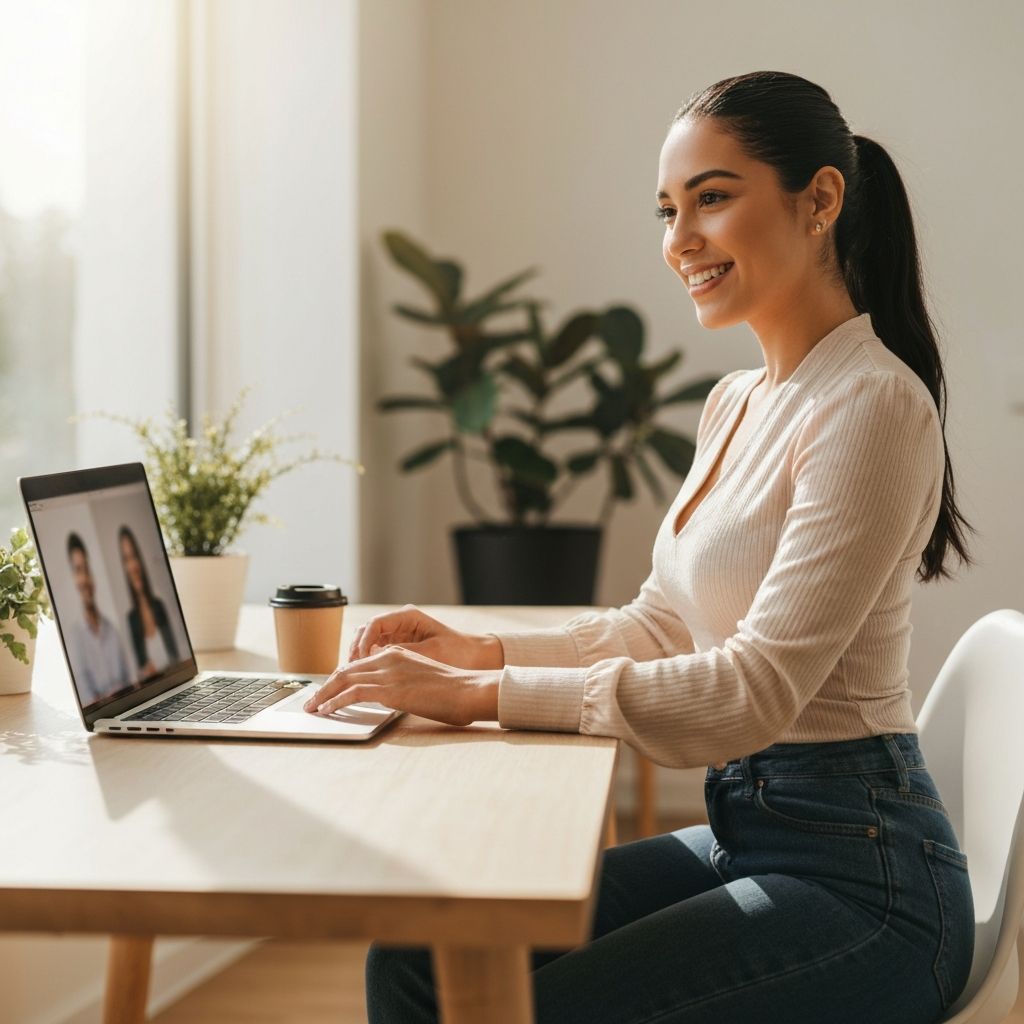 Profesional trabajando remotamente